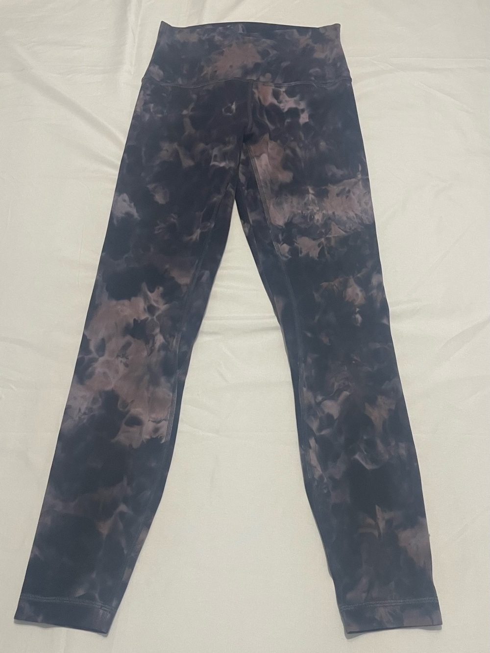 Lululemon Tie Dye High Rise Leggings Size 4 Gray Black 23" Yoga